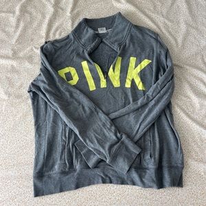Pink quarter zip size L